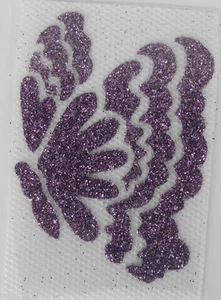 IRON ON TRANSFER glitter foil lavender awesome butterfly 1.6 inches width - Picture 1 of 1