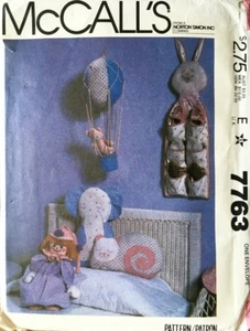 McCalls Vintage Pattern 7763 - Baby's Bedroom Decor Crafts - Uncut UNUSED - Picture 1 of 2
