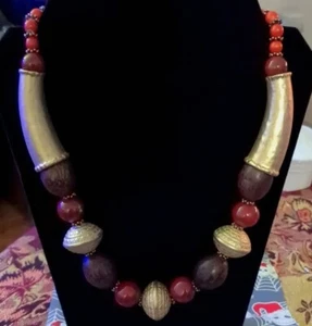 Chico's Vintage Beaded Chunky Statement Necklace - Picture 1 of 9
