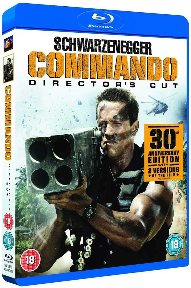Commando Director's Cut (1985) Arnold Schwarzenegger Blu-Ray NEW USA Compatible - Image 1 of 2
