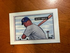 1989 Bowman Mickey Mantle 1951 Rookie Reprint Baseball Card New York Yankees HOF