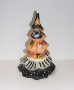 Fenton Glass Halloween Trick or Treat Tree Figurine Black Cat LE #9/20 K Barley - Picture 1 of 8