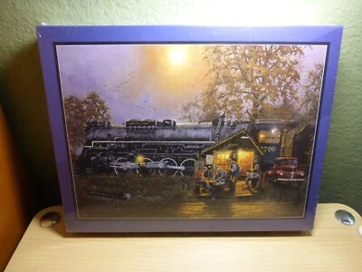 Passing Time Train 拼图 750 件 18x24 完成尺寸钻头和碎片 全新 — 第 1/4 张图片