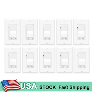 10PK 3 Way Dimmer Switch for 600W Halogen and Incandescent,15A 120V,ETL Listed - Picture 1 of 10