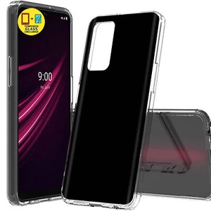 Case for TCL/T-Mobile REVVL V PLUS 5G,Black Print,Glass Screen,US - Picture 1 of 7