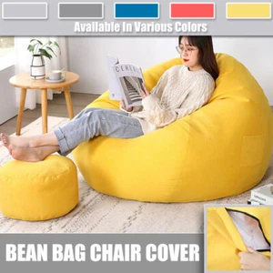 Großer Sitzsack Stuhl Sofa Couch Bezug für Erwachsene Kinder drinnen Outdoor Faule Liege - Bild 1 von 20