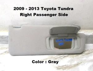 743100C141B1 09 to 13 Toyota Tundra Right Passenger Side Sunvisor Sun Visor Gray - Picture 1 of 14