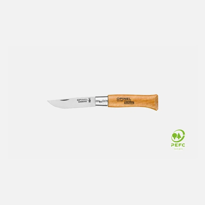 Opinel Classic No 4 Beechwood Handle Carbon Steel Folding Pocket Knife