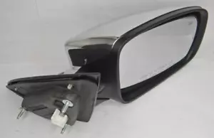 Passengers Right Power Side View Mirror Heated Chrome Silver - Picture 1 of 14