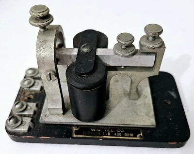 Western Union Telegraph Co 1B Local Sounder 4ØØ or 1ØØ Ohms MFG by JH Bunnell - Image 1 of 4