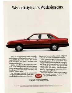 1986 AUDI 5000S Red 4-door Hardtop Vintage Ad - Picture 1 of 1