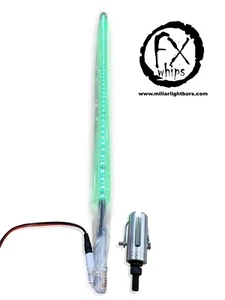 SINGLE 3ft quick disconnect green LED light whip SXS ATV UTV rzr 4 wheeler RZR - Picture 1 of 5