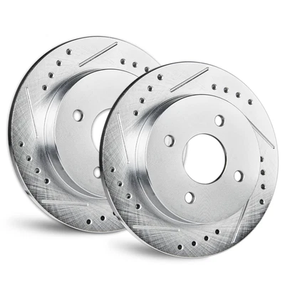 For Hyundai Elantra 1998-2006 - Front Drilled and Slotted Rotors Foto 1 de 4