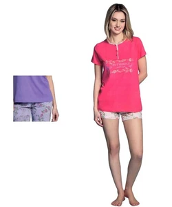 Pigiama donna a manica corta in jersey di cotone Intimami ID1342 - Imagen 1 de 1