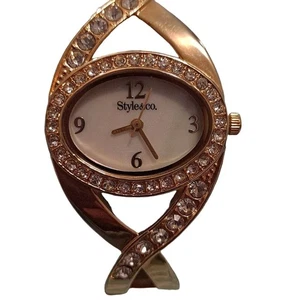 Style & Co Crystal Jeweled Watch Goldtone Pearl Face Watch - Bild 1 von 12