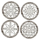 4 Pieces Thicken Rustic Wall Decor Modern Farmhouse Wooden Hollow