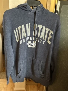 Sudadera League TriBlend Azul Gris UTAH STATE University - Talla Mediana Sudadera con Capucha - Imagen 1 de 7