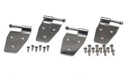 Juego de bisagras de puerta pulidas Kentrol 30525 4 piezas para 97-06 Jeep Wrangler TJ Foto 1 de 4