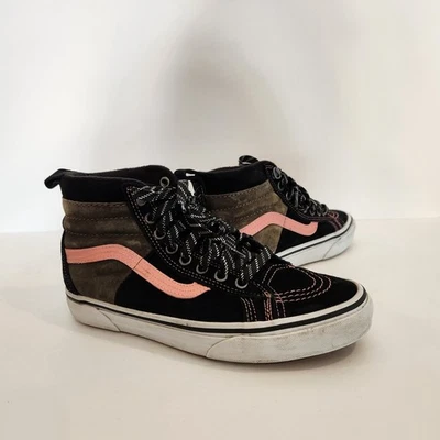 VANS Sk8-Hi 46 MTE Paracord Cantimplora Negro Rosa Gamuza Cuero Bloque de Color Unisex Foto 1 de 4