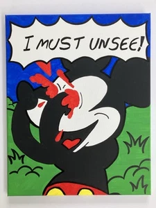 Original DREAD PIRATE FOXY Mickey the Mouse Meme Bloody Fisting 16x20 - Picture 1 of 5
