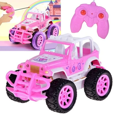 RC JEEP FERNGESTEUERTES PINKES FÜR PUPPEN TRAUMAUTO FÜR MÄDCHEN - Bild 1 von 4