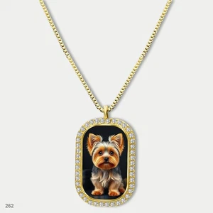 Wunderschöner süßer Yorkie Yorkshire Terrier Hund Mode Anhänger Halskette Kette Bild - Bild 1 von 4