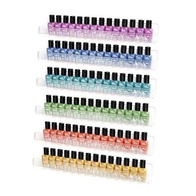 Acrylic Shelves Nail Polish Wall Mounted Holder Paint Organizer Storage Clear - Image 1 of 4
