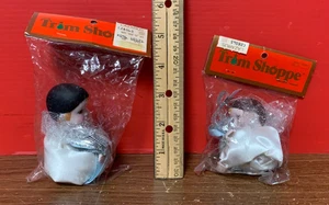 Vintage The Trim Shop Puppe Weihnachtsschmuck neu aus altem Lagerbestand Lazarus Kaufhaus Etiketten - Bild 1 von 9