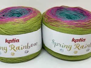 Lote 2 pasteles Kaita Spring hilo arco iris ~ 150 g cada uno. Color #62. Usado Nuevo LEER - Imagen 1 de 9