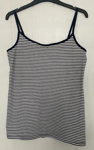 PAPAYA Stretchy Fitted Blue & White Stripped Cami Top - Size 14 - Picture 1 of 4