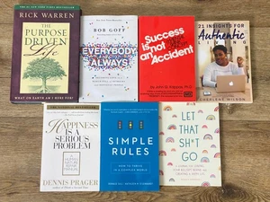 Lot of 7 Self-help, Spirituality, Success books- Simple Rules, Purpose Driven... - Picture 1 of 14