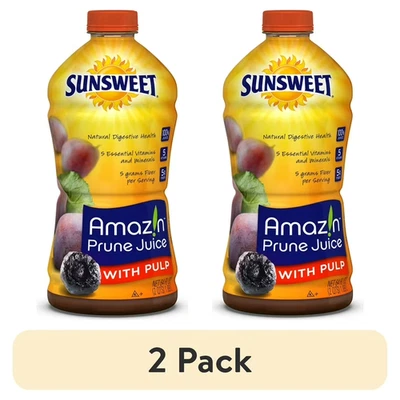 (Paquete de 2) Nuevo jugo de ciruela Sunsweet Amazin con pulpa, 64 fl oz jugo de fruta Foto 1 de 4