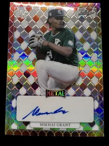 2022 LEAF METAL PERFECT GAME NATIONAL SHOWCASE MIKHAI GRANT 1/1 AUTO - Picture 1 of 6