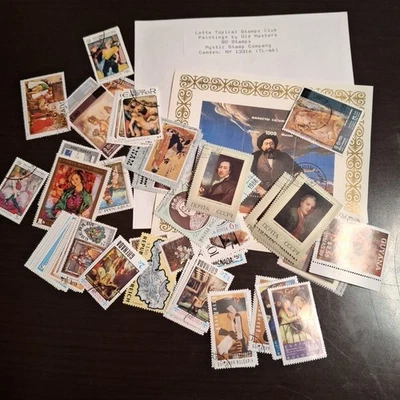 Stamps Worldwide Collection lot #29 - Dogs Horses Masks Butterflies Paintings - Image 1 of 4