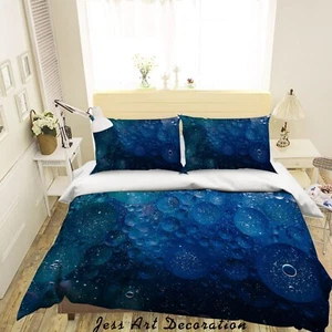 3D Sphere Blue Quilt Cover Set Duvet Cover Bedding Pillowcases - Picture 1 of 6