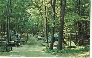 Michigan Water-Winter Wonderland Campground Antique Cars Chrome Postcard - Picture 1 of 1