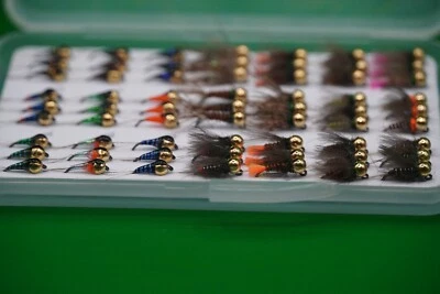 63 Premium Tungsten Jigs in Vision in Fliegenfischen Fliegenbox Forellenangel... - Bild 1 von 4