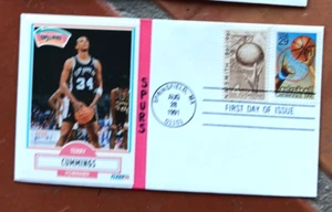 BASKETBALL CENTENNIAL 1991 TERRY CUMMINGS SPURS HOME MADE CACHET FDC UNADDR - Picture 1 of 1