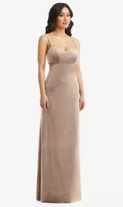 After Six 6866..Spaghettiträger Cutout Taillenbund Samtkleid....Topas....Größe S - Bild 1 von 6