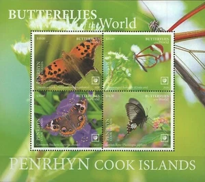 PENRHYN (ISLAS COCINERAS) - 2020 MNH "MARIPOSAS - Parte II" ¡Hoja de recuerdo!! - Imagen 1 de 1