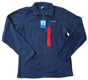 Columbia Men's Fleece Full Zip Jacket Blue Medium - Picture 1 of 5