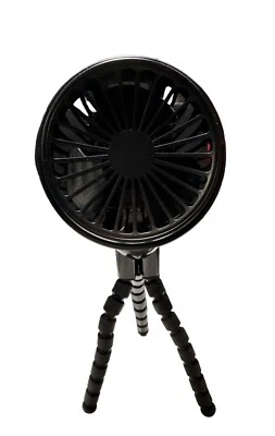 Портативный вентилятор для коляски с гибким штативом с зажимом для ребенка, 3-скоростной ручной вентилятор - Изображение 1 из 4