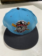 Vintage Erie SeaWolves Minor League New Era 59FIFTY Fitted Hat 7½ Sky Blue