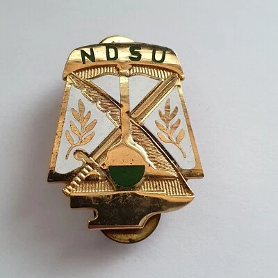 North Dakota State University Fargo Vintage Enamel pin badge - CB - Made USA  - Image 1 of 4