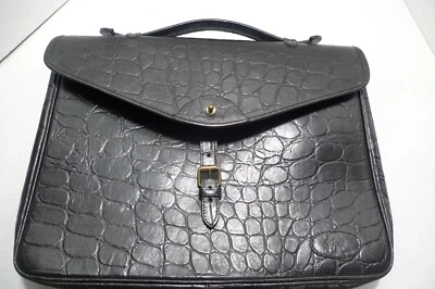 MULBERRY - PASTA DE COURO - ANEXO - PADRÃO CROC - FEITO NA INGLATERRA - Imagem 1 de 4