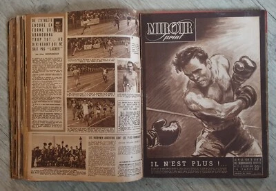 Marcel Cerdan  ( Miroir Sprint , But club ) Lot de magazines / revues reliées - Photo 1/4