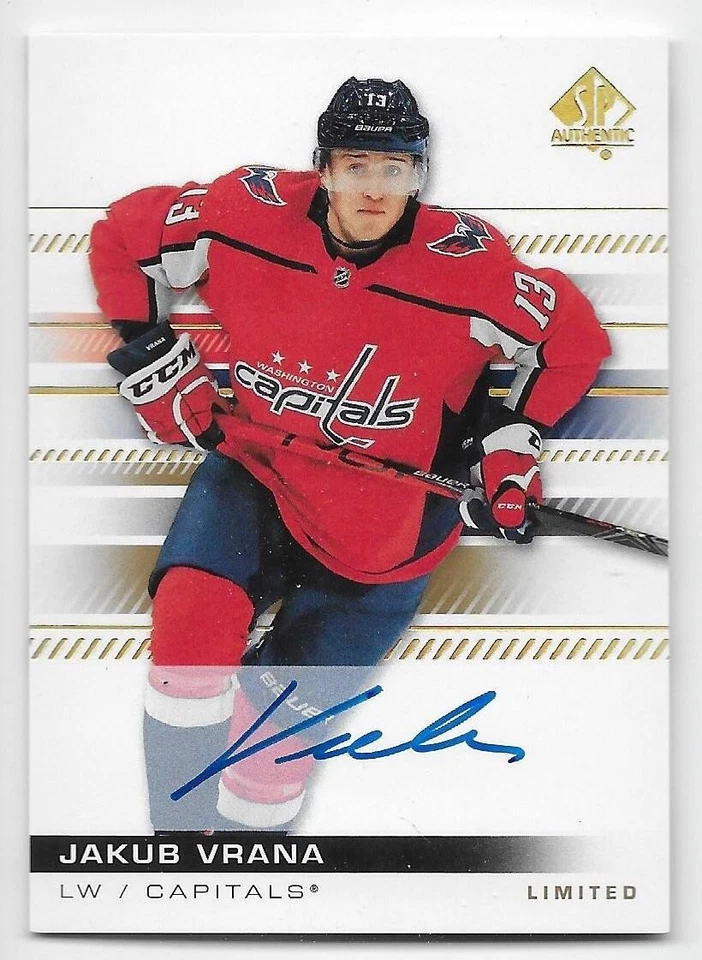 19/20 SP AUTHENTIC BASE LIMITED GOLD AUTOGRAPH PARALLEL Jakub Vrana #29 - Image 1 of 1