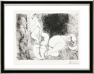 Pablo Picasso, Original Kaltnadelradierung, nummeriert, signiert, gerahmt - Bild 1 von 5
