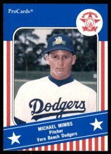 1991 ProCards Florida State League All-Stars Michael Mimbs Vero Beach Dodgers
