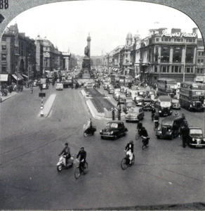Keystone Stereoview of O’Connell Street, Dublin, Ireland 600/1200 Card Set #188B - Picture 1 of 4